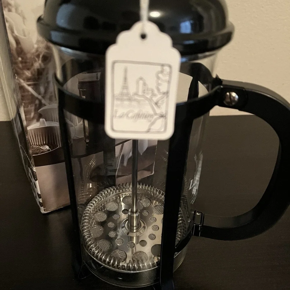 VTG La Cafetière 8 Cup French Press The‎ Original Black Enamel Finish